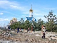 В Анапе полным ходом идут работы по строительству нового сквера!