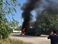 В Цибанобалке подожгли грузовой автомобиль